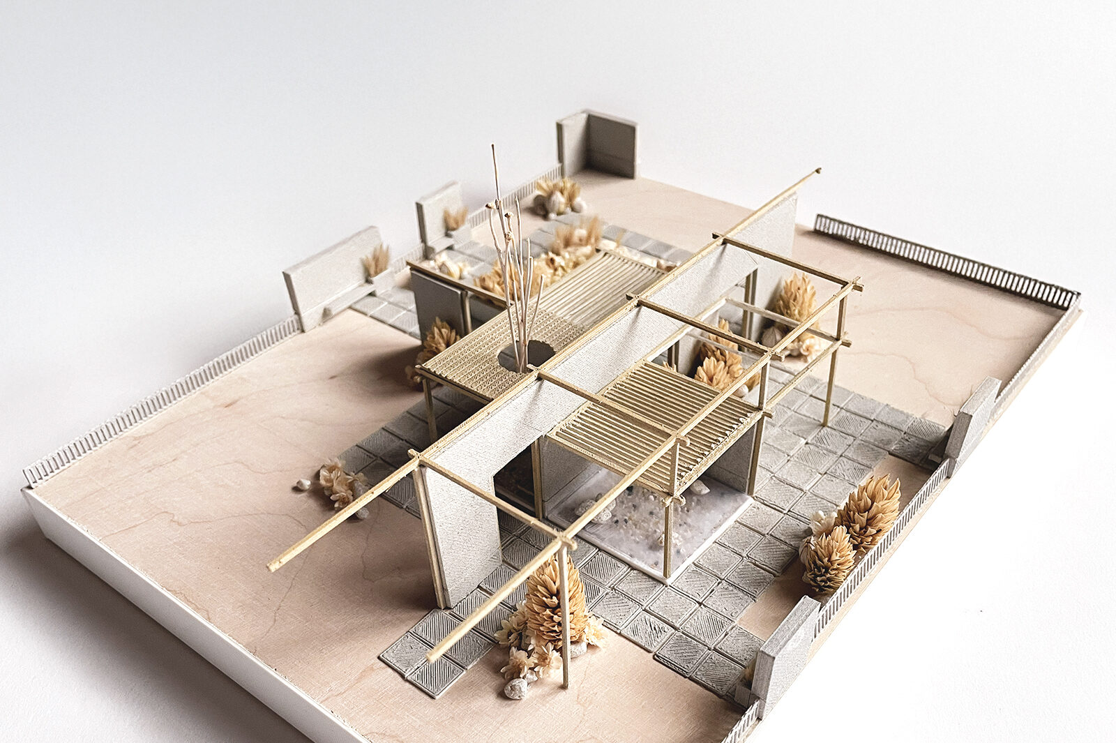 projekt centrum opiekuńczo mieszkalnego Wrocław makieta ogrodu do terapii i aktywizacji