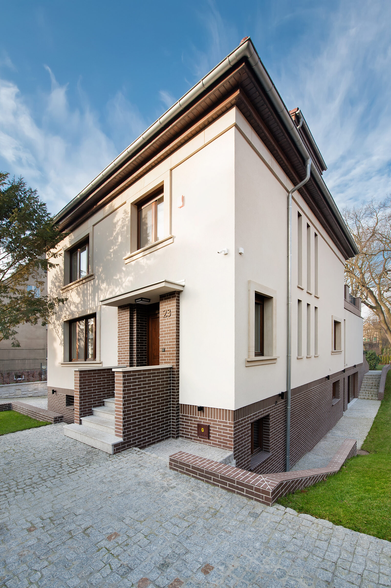 projekt domu na Biskupinie Wroclaw zdjecie przedwojenna willa z ogrodem