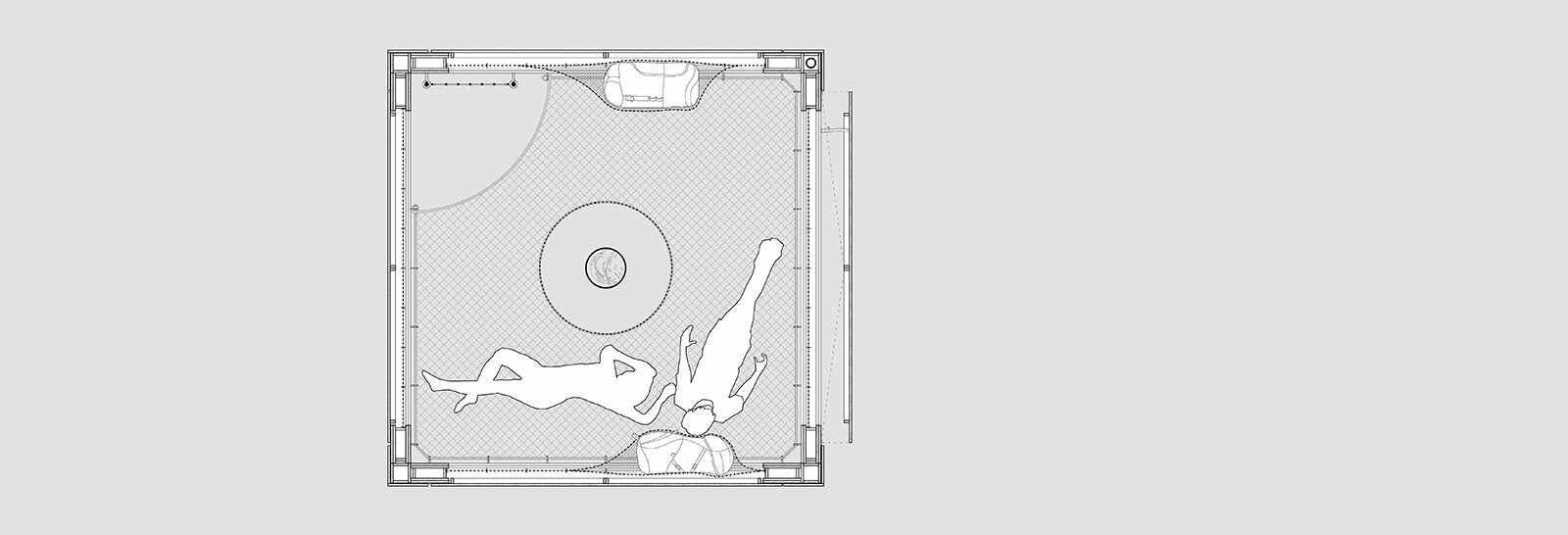 projekt kabin turystycznych Łotwa rzut kabina wertykalna z punktem widokowym