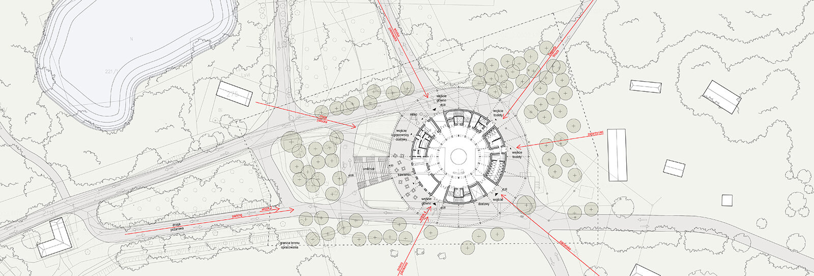 projekt pawilonu ekspozycyjnego Biskupin zagospodarowanie terenu funkcjonowanie sezonowe muzeum
