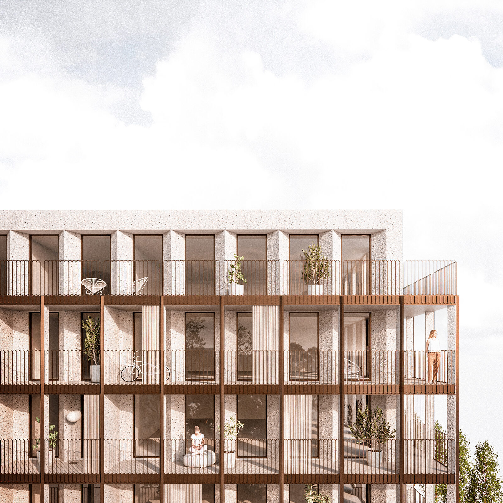 projekt zabudowy mieszkaniowej wielorodzinnej Wrocław wizualizacja prefabrykowany budynek